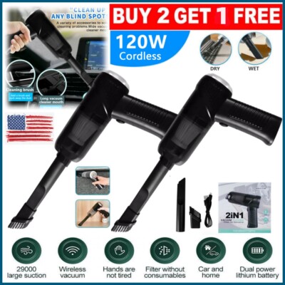 120W Handheld Cordless Vacuum Cleaner Small Mini Portable Car Auto Home Wireless