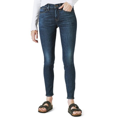Женские синие джинсы-скинни средней посадки Lucky Brand Dark Wash Skinny 00 24 Regular BHFO 0055