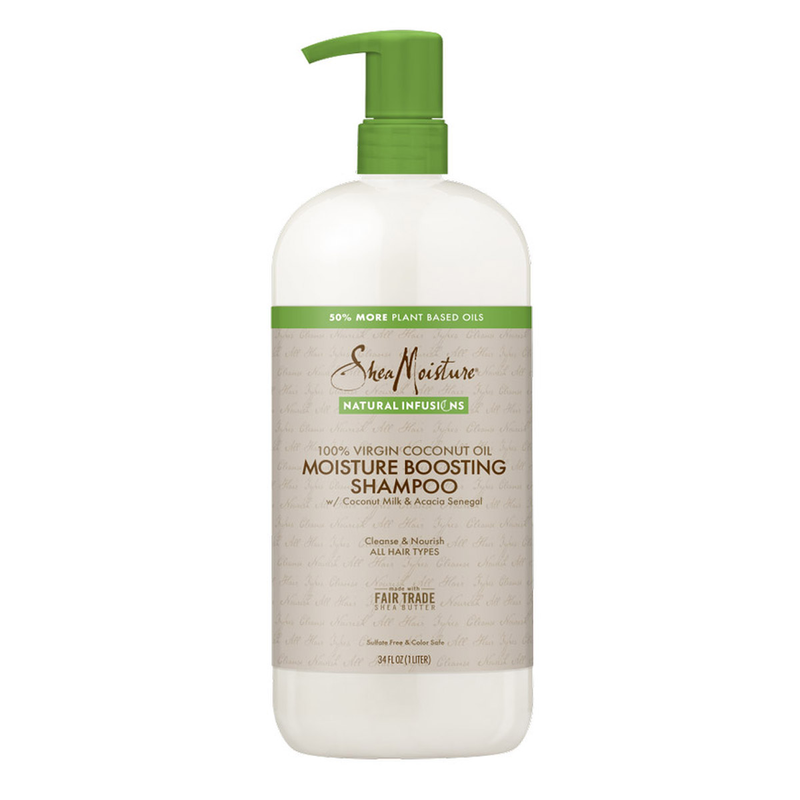 Sheamoisture Natural Infusions Moisture Boosting Shampoo, 34 Fl Oz, Coconut Oil.