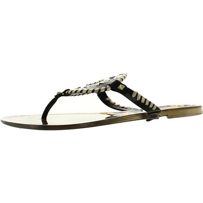 

Женские сандалии-стринги Jack Rogers Georgica Jelly с вышивкой на плоской подошве BHFO 6297, Tortoise brown/gold, Georgica Jelly