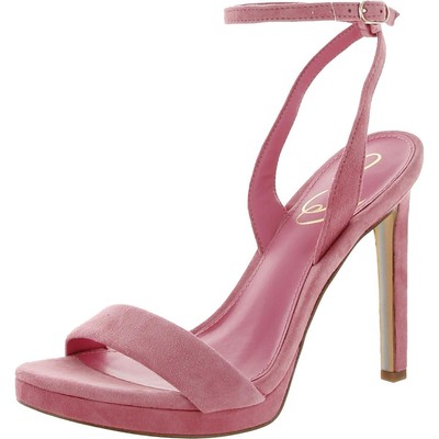Женские замшевые туфли Sam Edelman из нефрита розового цвета на каблуке 8,5 см (B, M) BHFO 6176