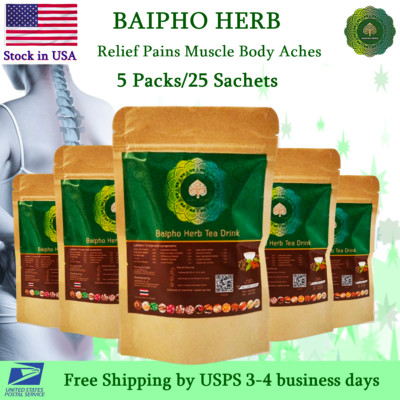 5 Packs Organic Tea Herbal Thai Tea Natural Muscle Aches Relief Joint Pains