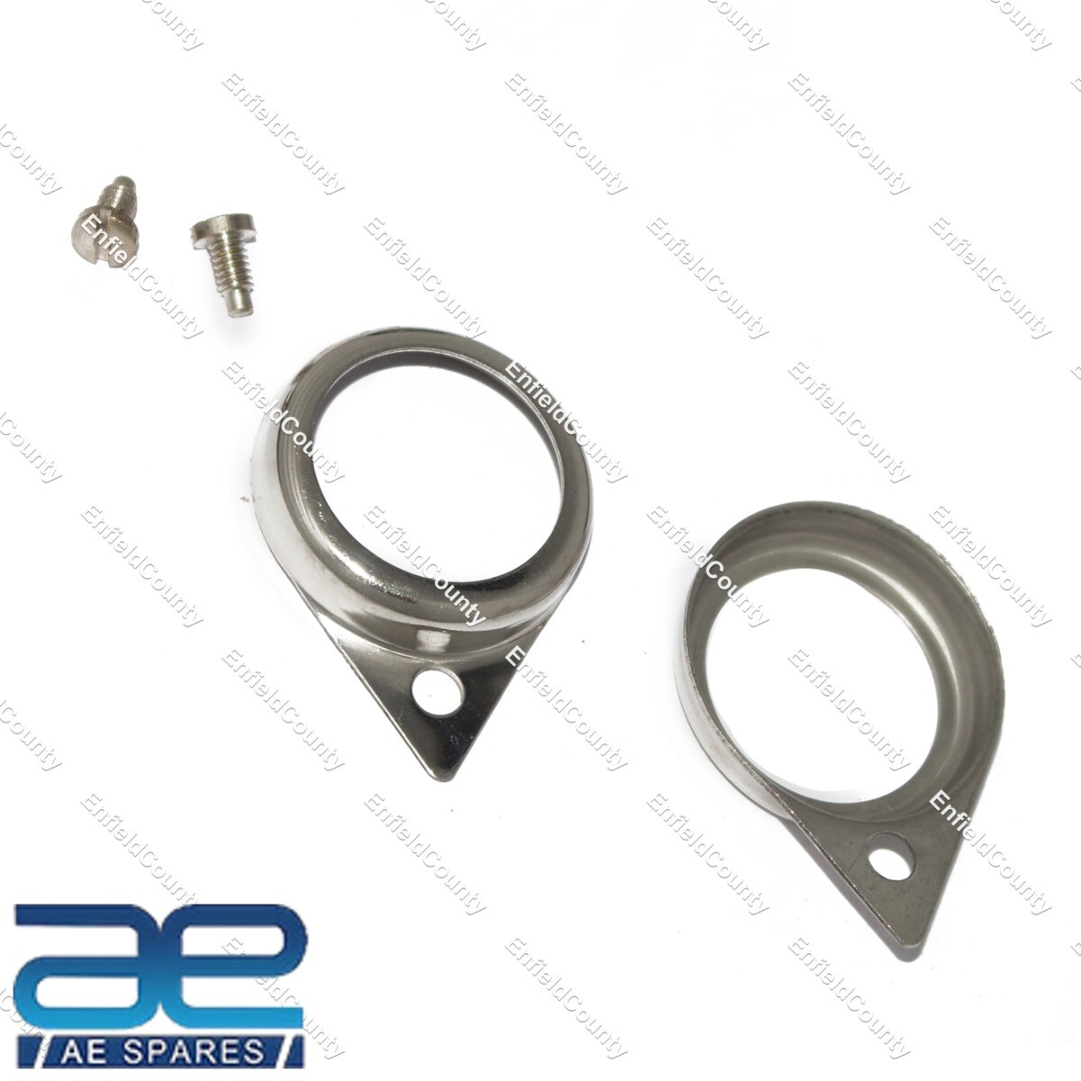WHITE PILOT PARKING LIGHT WITH CHROME RIMS FOR ROYAL ENFIELD BULLET CLASSIC 