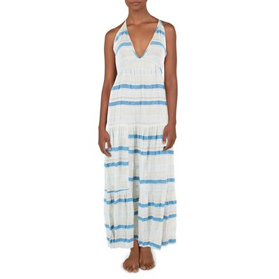 

Ramy Brook Womens Freda Ivory Cotton Maxi Dress Swim Cover-Up  BHFO 7317, Wave