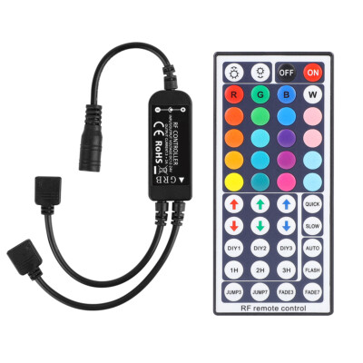 RGB Remote Controller for LED Strip Light 4 Pin Connector RF Controller 2 Port