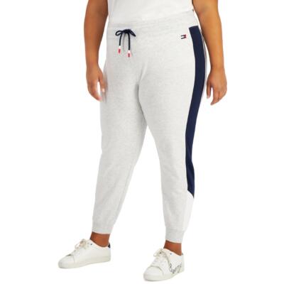 

Tommy Hilfiger Sport Женские брюки-джоггеры в полоску с цветными блоками Plus BHFO 1579