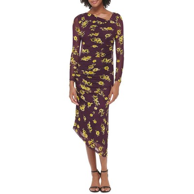 Женское фиолетовое облегающее платье миди с оконным стеклом Calvin Klein Womens XL BHFO 0316