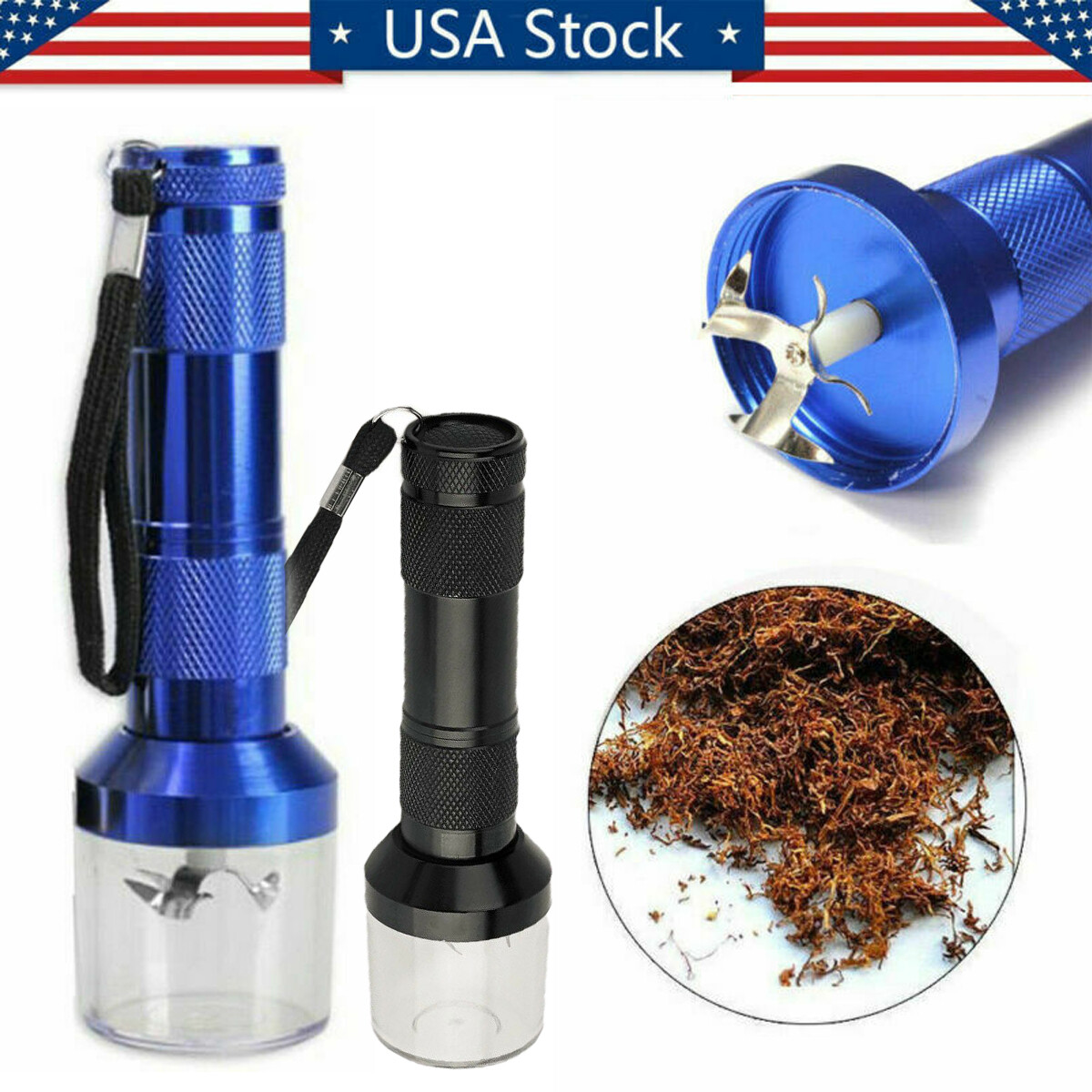 Metal Herb Tobacco Grinder Aluminum Crusher Cracker Spice Muller US Electric