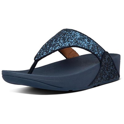 Женские босоножки на танкетке из искусственной замши Lulu темно-синего цвета, 6 средних размеров (B, M) BHFO 5610