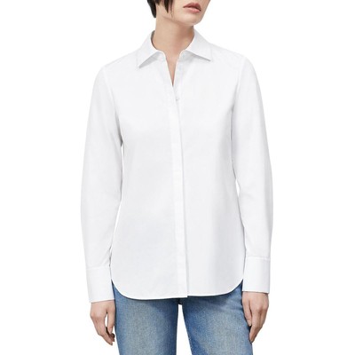 Женская блузка с белым воротником и пуговицами Lafayette 148 New York, M BHFO 3189