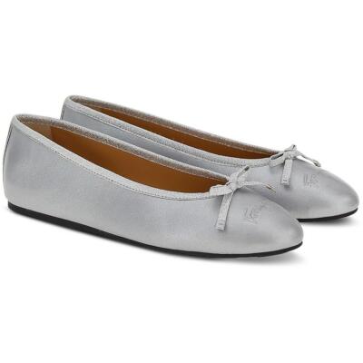 

Salvatore Ferragamo Женские серебряные балетки 8,5 средний (B,M) BHFO 3246, Argento, 0754018