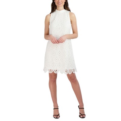 Фирменное женское белое коктейльное и вечернее платье Petites от Robbie Bee, 14Р 8986