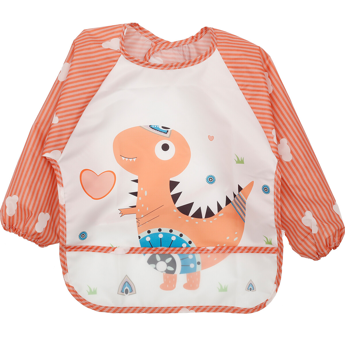 Baby Bibs with Sleeves Waterproof Long Sleeves Bib with Pocket Unisex ∫
