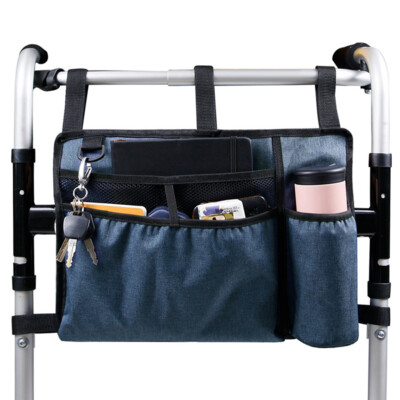 Walker Bag Basket with Cup Holder Suit for Adult Folding Walkers Rollator* .p,