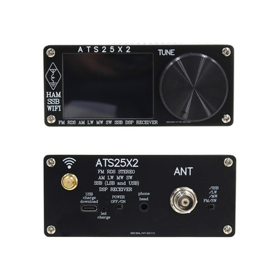ATS-25X2 FM RDS APP All Band Radio Receiver FM/RDS/AM/LW/MW/SW/SSB 2.4''