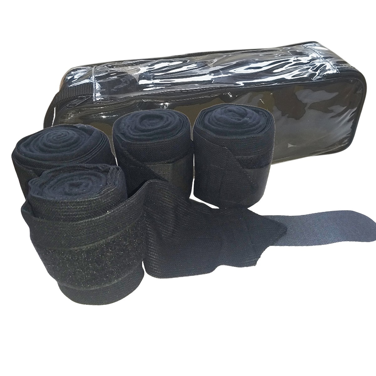 Euroriding Bandagen, Elastik / Fleece 4-er Set