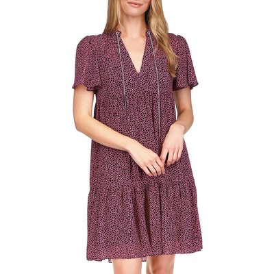 Женское вечернее мини-платье Babydoll с фиолетовой отделкой цепочкой KORS Michael Kors S BHFO 3567