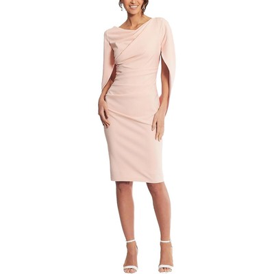 

Женское вечернее платье-футляр с рукавами-накидкой Betsy - Adam Petites BHFO 3218, Blush