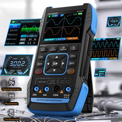 FNIRSI 2C23T Digital Oscilloscope Multimeter Dual CH Function Signal Generator.