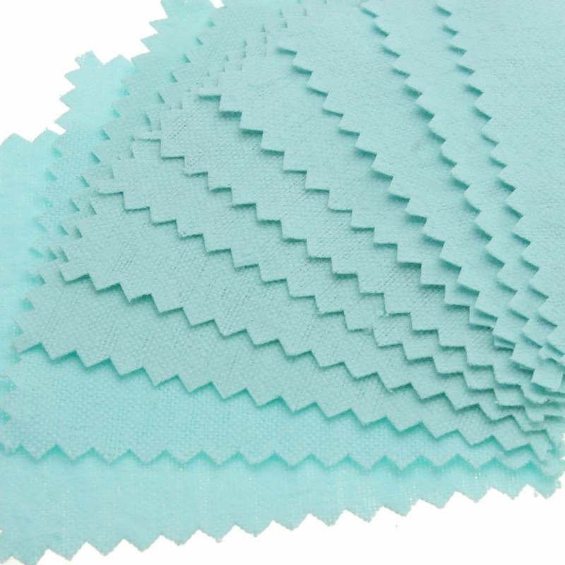 10-100xClean Polishing Cloth for Sterling Silver Golds Platinum Jewelry Anti Dus