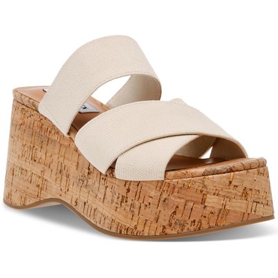 Женские босоножки на платформе Steve Madden Deo цвета слоновой кости, размер 9,5, средний (B,M) BHFO 3904