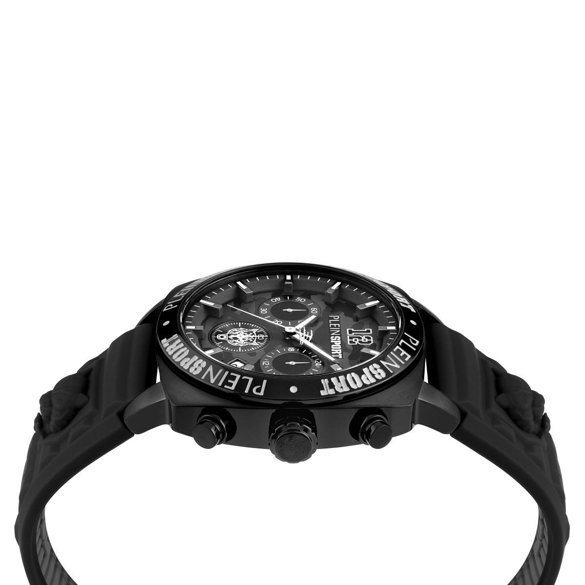 Pre-owned Philipp Plein Plein Sport Men Watch Analog Quartz Wildcat Chrono Psgba0523 Silicone