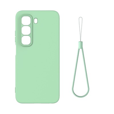 Portable Slim Environmental Silicone Case With Lanyard for Infinix Hot 50 4G USA
