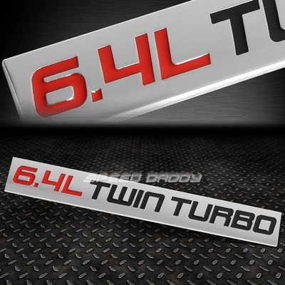 МЕТАЛЛИЧЕСКАЯ РЕШЕТКА БАГАЖНИКА, ЭМБЛЕМА, НАКЛЕЙКА С ЛОГОТИПОМ, ЗНАЧОК НА ОТДЕЛКЕ КРАСНЫЙ / ЧЕРНЫЙ 6,4 л 6,4 л С ДВОЙНЫМ ТУРБОНАДДУВОМ