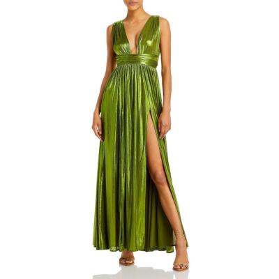 

Женское зеленое металлическое вечернее платье богини Бронкса и Банко  BHFO 4858, Lime
