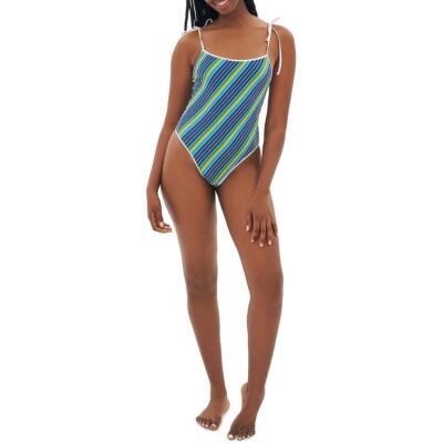 Tropic of C Womens Cosmo Striped High Cut Beachwear One-Piece Swimsuit BHFO 0129