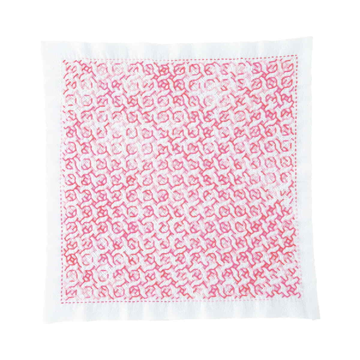 Olympus stamped Hitomezashi Sashiko stitch kit 