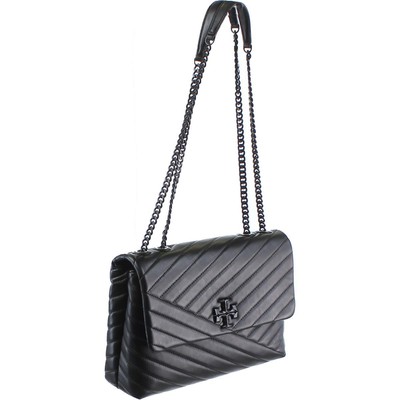 

Женская черная кожаная сумка через плечо Tory Burch Kira среднего размера BHFO 3894, Kira
