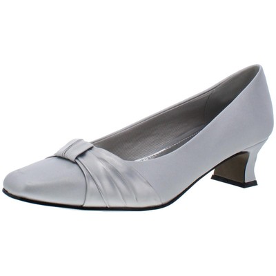 

Женские туфли-лодочки Easy Street Waive Silver Slip On Heels 6.5 Medium (B, M) BHFO 0236, Silver satin