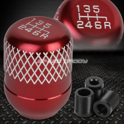 УНИВЕРСАЛЬНАЯ 42-МИЛЛИМЕТРОВАЯ ГОНОЧНАЯ МЕХАНИЧЕСКАЯ 6-СТУПЕНЧАТАЯ РУЧКА ПЕРЕКЛЮЧЕНИЯ ПЕРЕДАЧ MT С СЕТКОЙ В СТИЛЕ JDM КРАСНАЯ