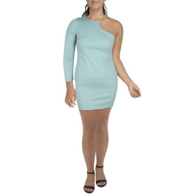 

Женское облегающее мини-платье на одно плечо Axe Paris Scuba для юниоров BHFO 5257, Pastel blue