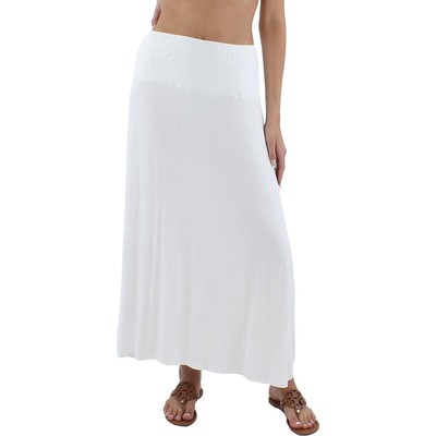 

24seven Comfort Apparel Женское белое летнее платье макси без бретелек  BHFO 8720, Белый