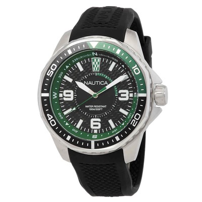 Мужские кварцевые часы Nautica Koh May Bay с черным циферблатом NAPKMF305