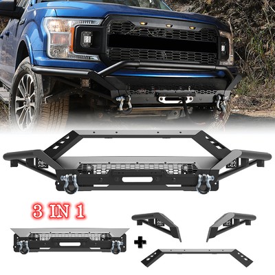 DIY 2 IN 1/ 3 IN 1/ 4 IN 1 Front Bumper Assembly For 2018 2019 2020 Ford F-150