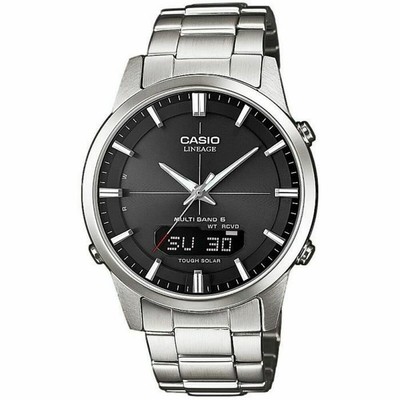 Herrenuhr Casio LINEAGE Multiband 6 Tough Solar Schwarz Silberfarben [Ø 40 mm