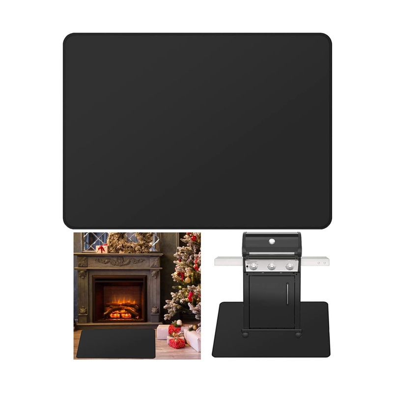 63&Prime;X38&Prime; Fireproof Fireplace Mat Hearth Rug - Wood Pellet Stove Hearth Pad - F..