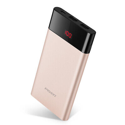 Power Bank 10000 mah PISEN Ultra Slim Batteria Portatile Con Doppia Uscita USB