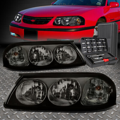 ДЛЯ 00-05 CHEVY IMPALA ДЫМЧАТЫЙ КОРПУС ПРОЗРАЧНЫХ УГЛОВЫХ ФАР ГОЛОВНОГО СВЕТА + НАБОР ИНСТРУМЕНТОВ