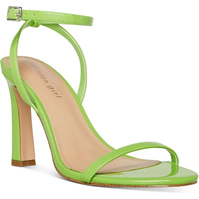 Madden Girl Womens Tashaa Green Patent Heels Shoes 8 Medium (B,M) BHFO 5124
