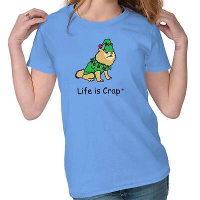 Life is Crap Funny Dog Costume Shirt Cool Gift Idea Puppy Ladies Tee Shirt T