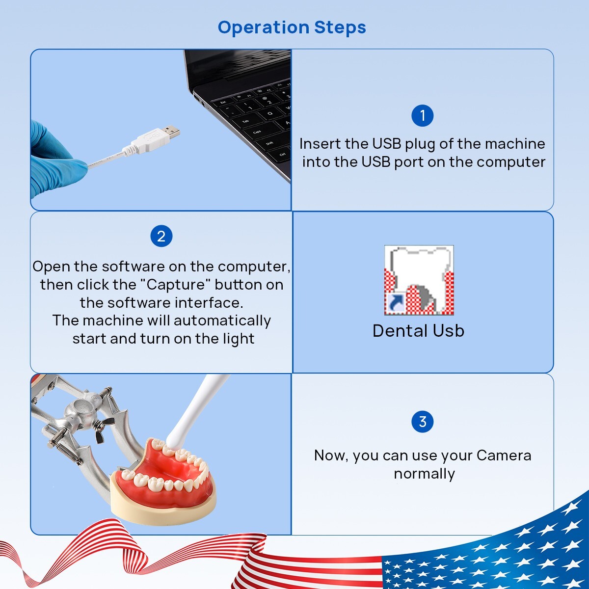 Dental Intraoral Camera USB Digital Imaging Intra Oral HD Camera 13.0 Mega Pixel