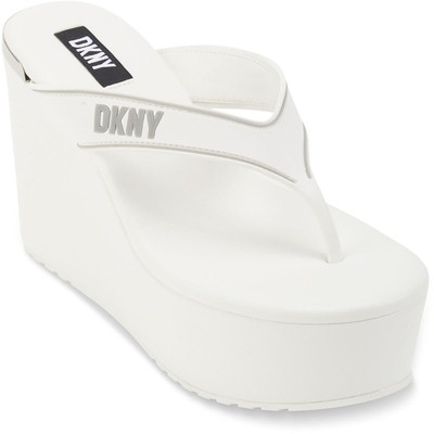 

Женские босоножки на танкетке с открытым носком DKNY TRINA Logo BHFO 7504, TRINA