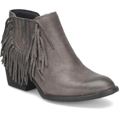 

Замшевые ботильоны с бахромой Born Womens Danni Ботильоны BHFO 3694, Grey, Danni