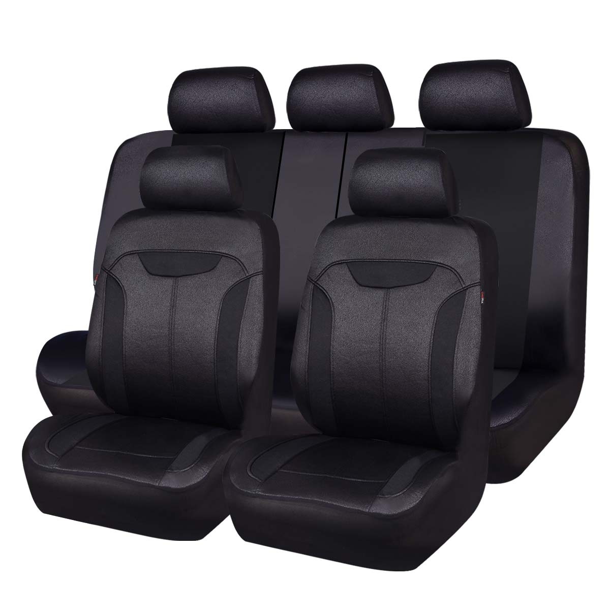 Details About Carpass Car Seat Covers With Breathable Aritificial Leather Black Color Car Good