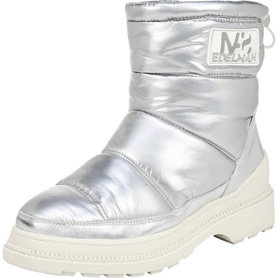 

Женские зимние ботинки Sam Edelman Carlton Silver Winter Boots 7.5 Medium (B,M) BHFO 6566, Silver nylon, Carlton