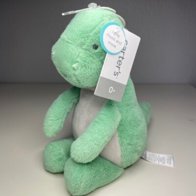 Carter s Dino Waggy Musical Plush Wind Up Green Dinosaur Twinkle Little Star NWT